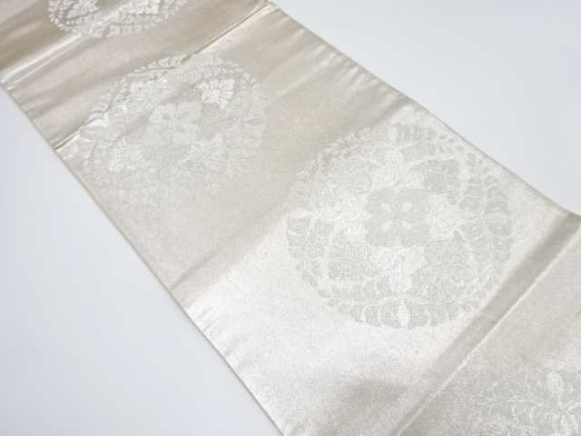 アンティーク　華紋模様織り出し袋帯（材料）